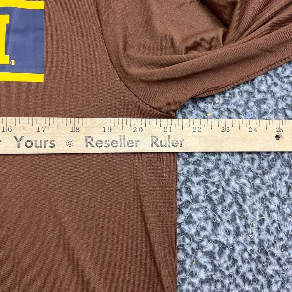Air Jordan Michigan Wolverines Dri-Fit Shirt Men Brown Large Long Sleeve New L